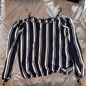 Off the shoulder dress shirt